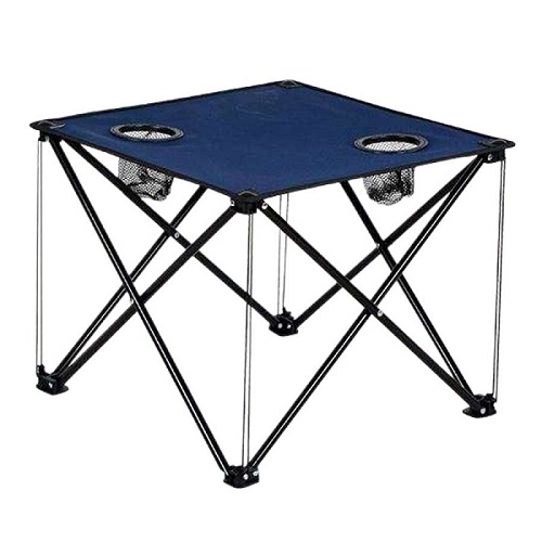 katlanır kamp masası piknik masası kare 2 kişilik lacivert mavi